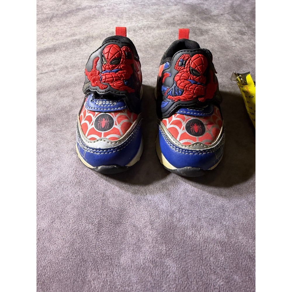 Marvel Spider-Man Ground Up Toddler Light Up Sneakers Blue Red Size 6 Toddler